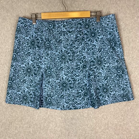 RipSkirt Hawaii Womens XL Blue Floral Wrap Skirt Side Pockets - Picture 3 of 8